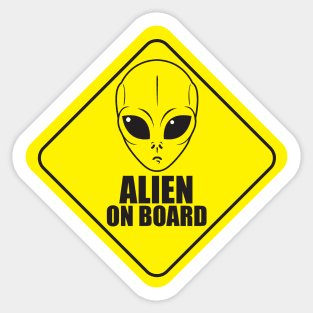 Alien On Board Sticker